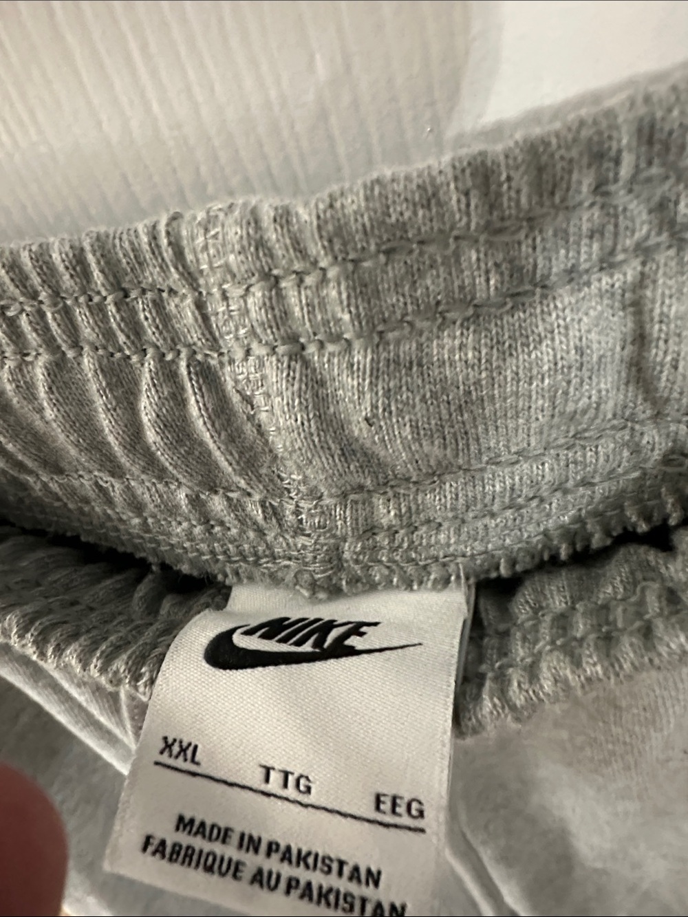 Nike Gray Men's Fleece Joggers with Drawstring - Picture 2 of 4